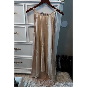 Blush Pink, Silk/Cotton/Linen, Ballet-core, High-Low Dress, Size Small